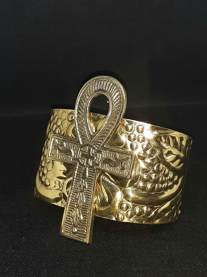 3" Ankh Cuff Bracelet African Fashion Jewelry