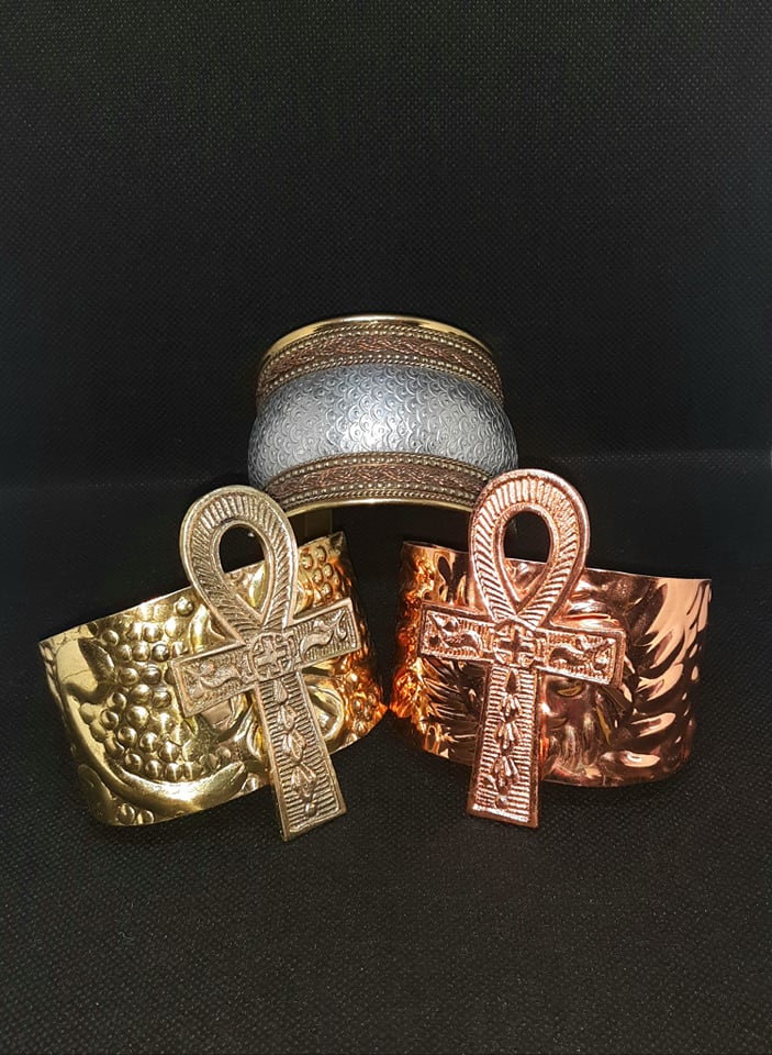 3"  Ankh Cuff Bracelet African Fashion Jewelry