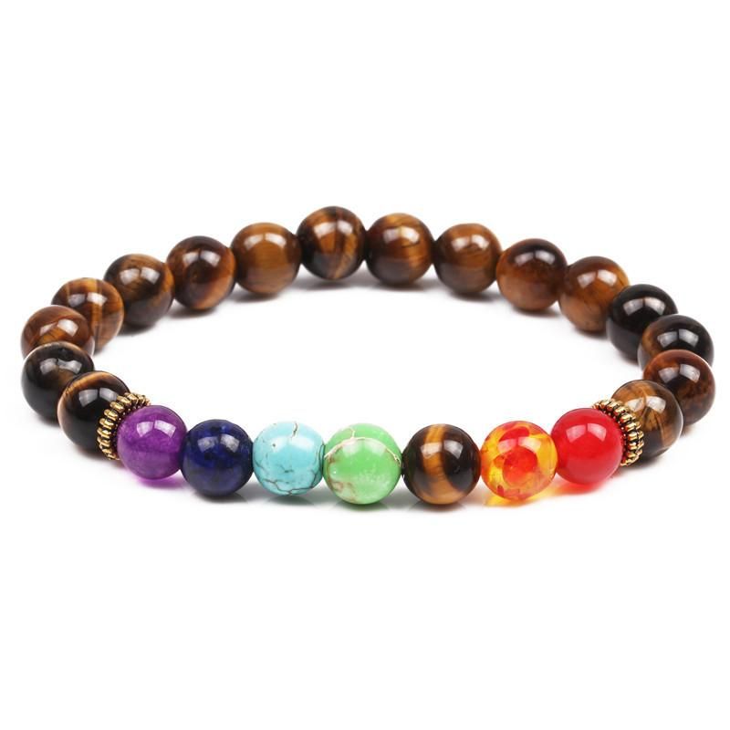 Lava Stone Bracelet for Women Men 7 Chakra Aromatherapy Essential Oil Diffuser Bracelet Natural Stone Beads Yoga Bracelet