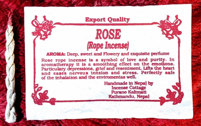 Organic Rose Tibetan Rope Incense Home Made