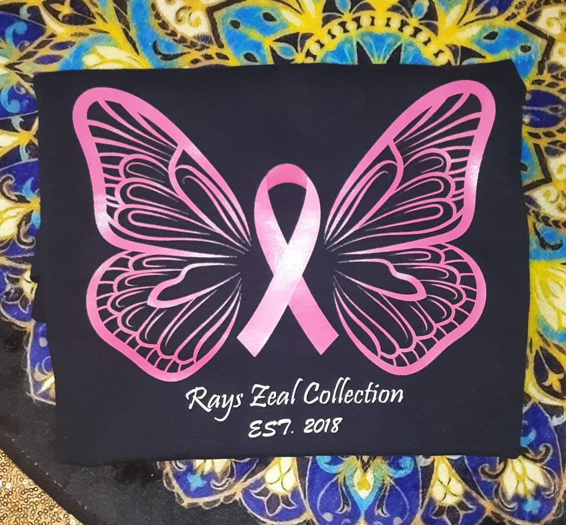 Butterfly Ribbon Breast Cancer Awareness Month T-Shirt